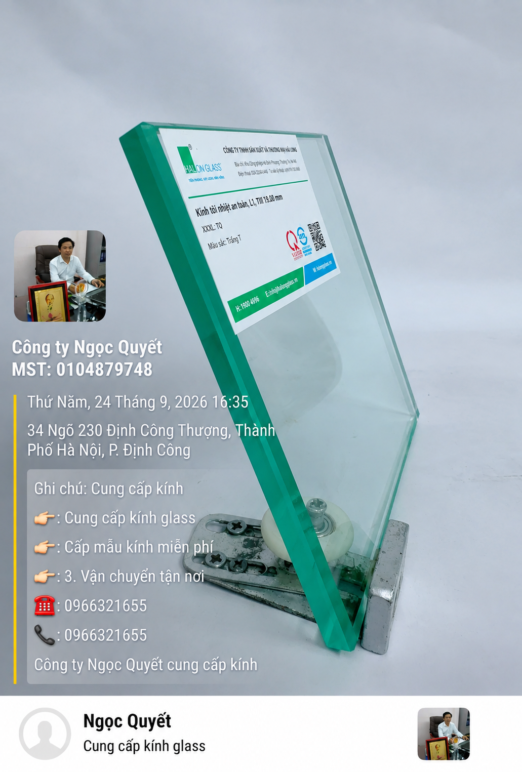 Kính Cường Lực trắng 12mm
